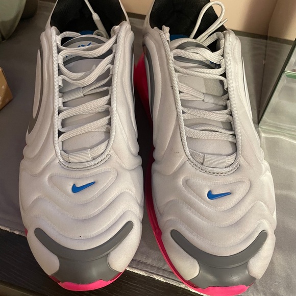 Nike Air Max 720 Platinum/Pink Blast 7 Youth - Picture 4 of 6
